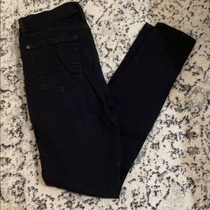 7 for all mankind black skinny jeans
